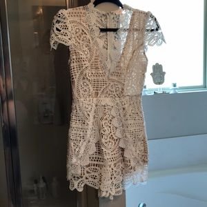 White lace romper